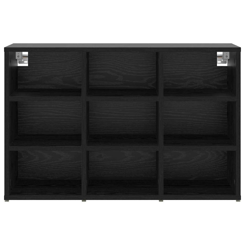 vidaXL Cipőszekrény polcokkal Musta tammi 77.5 x 30 x 51 cm Faanyag