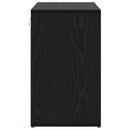 vidaXL Cipőszekrény polcokkal Fekete tölgy 77,5 x 30 x 51 cm Faanyag