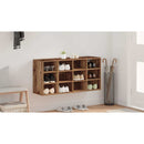 vidaXL Cipőszekrény polcokkal Öreg fa 103 x 30 x 51 cm Faanyag