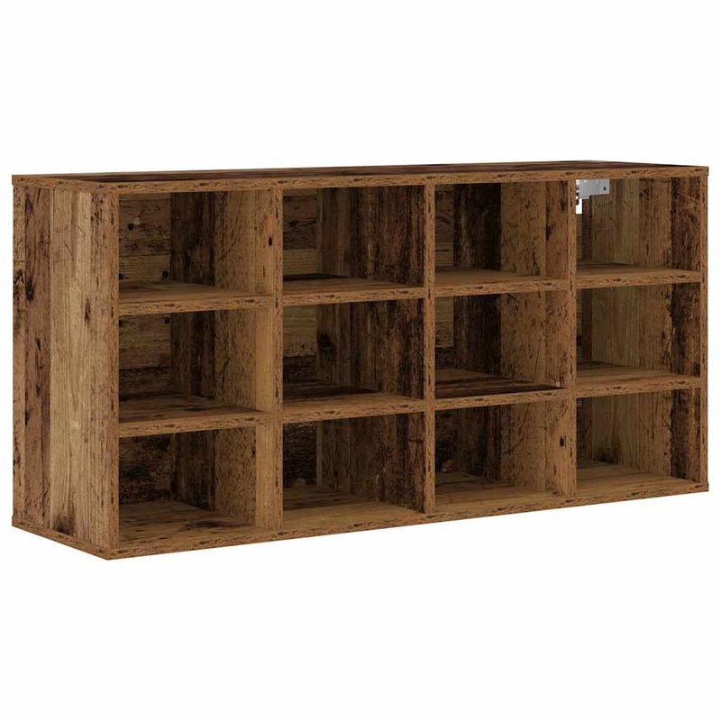 vidaXL Cipőszekrény polcokkal Régi fa 103 x 30 x 51 cm Faanyag