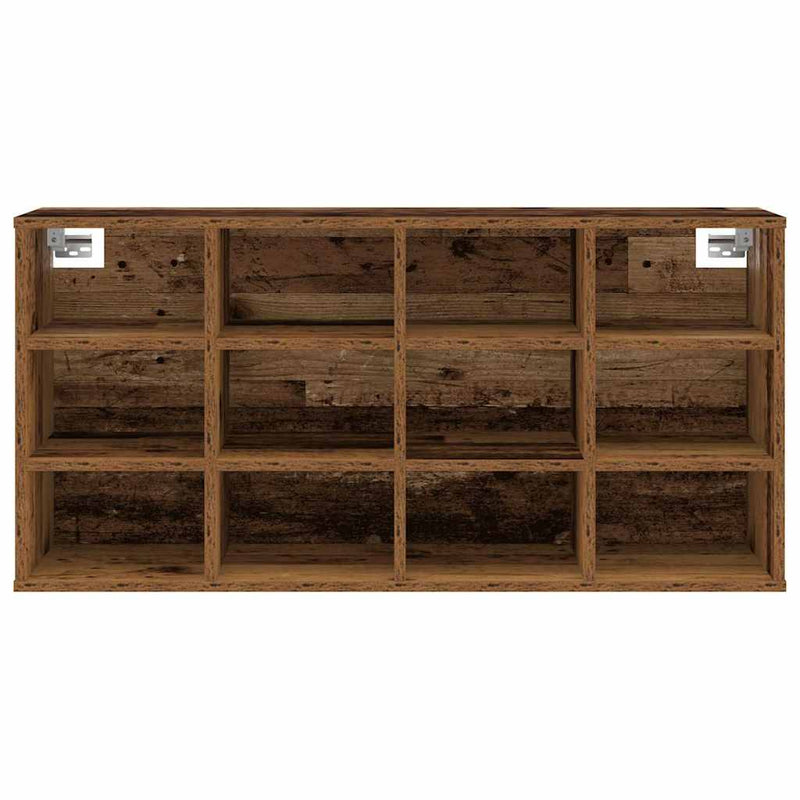 vidaXL Cipőszekrény polcokkal Régi fa 103 x 30 x 51 cm Faanyag