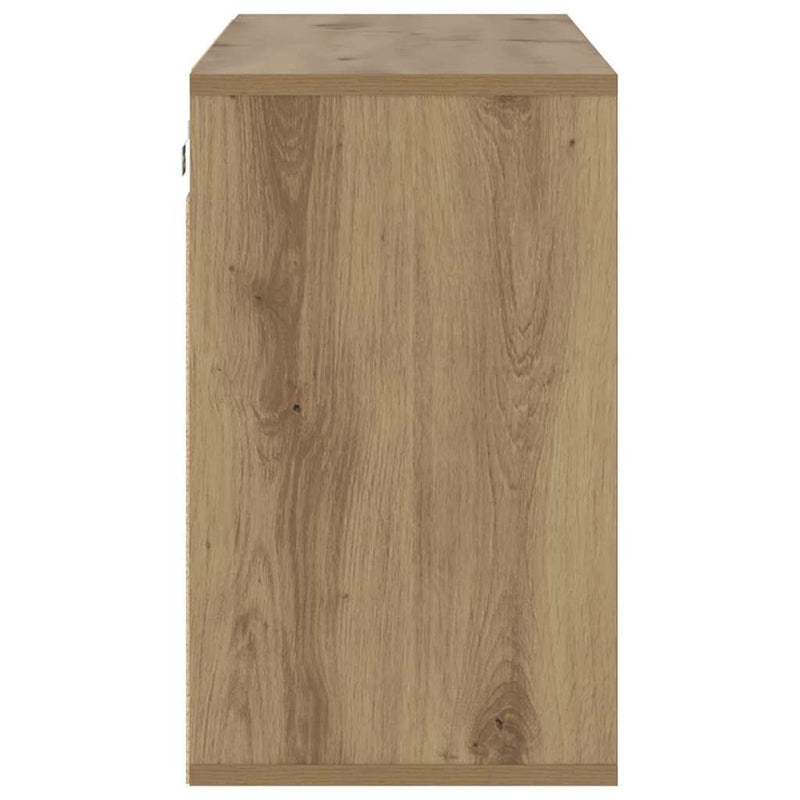 vidaXL Cipőszekrény polcokkal kézműves tölgy 103x30x51 cm Faanyag