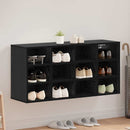vidaXL Cipőszekrény polcokkal Fekete tölgy 103 x 30 x 51 cm Faanyag