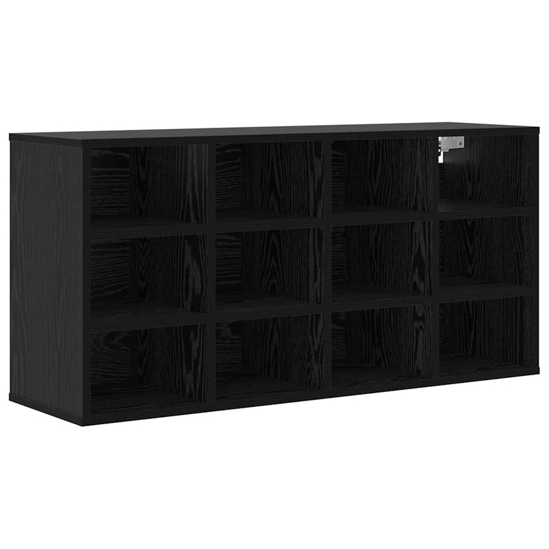 vidaXL Cipőszekrény polcokkal Musta tammi 103 x 30 x 51 cm Faanyag