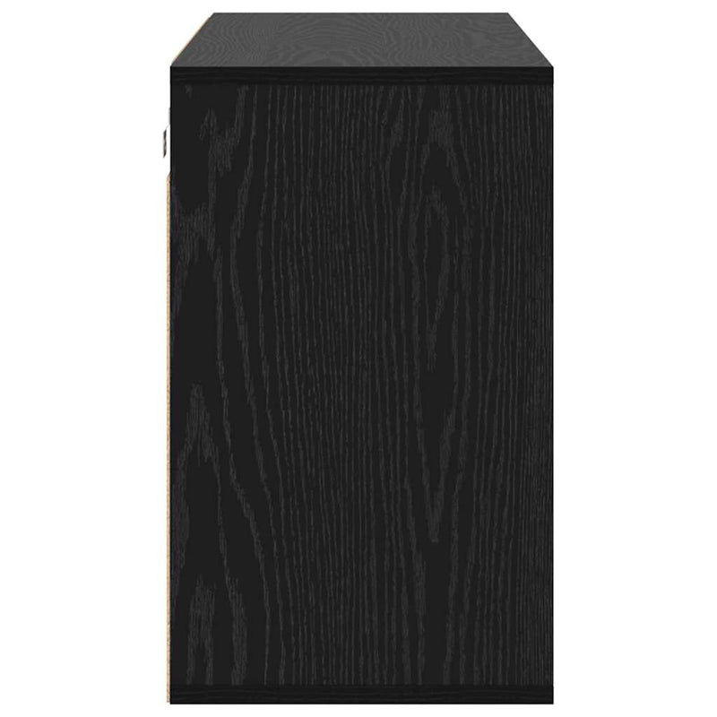 vidaXL Cipőszekrény polcokkal Musta tammi 103 x 30 x 51 cm Faanyag
