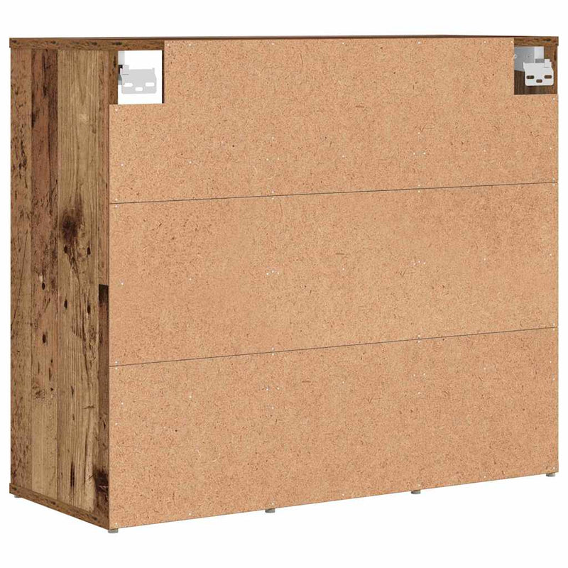 vidaXL Cipőszekrény polcokkal Régi fa 77.5 x 30 x 67 cm Faanyag