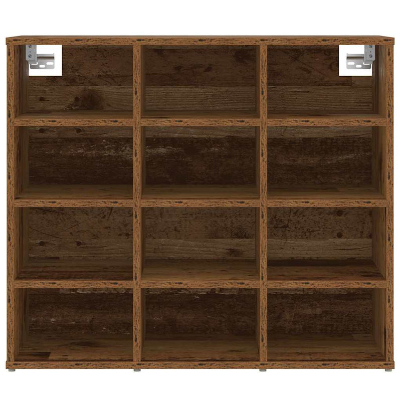 vidaXL Cipőszekrény polcokkal Régi fa 77.5 x 30 x 67 cm Faanyag