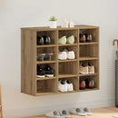 vidaXL Cipőszekrény polcokkal Artisan tölgy 77,5 x 30 x 67 cm Faanyag