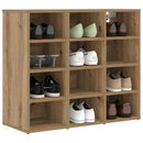 vidaXL Cipőszekrény 77,5 x 30 x 67 cm Faanyag Artisan tölgy