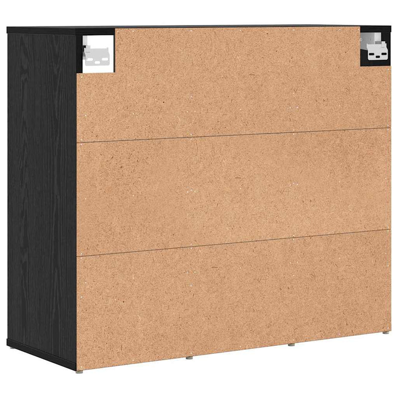 vidaXL Cipőszekrény polcokkal Musta tammi 77.5 x 30 x 67 cm Faanyag