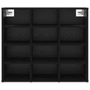 vidaXL Cipőszekrény polcokkal Fekete tölgy 77,5 x 30 x 67 cm Faanyag