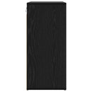 vidaXL Cipőszekrény polcokkal Fekete tölgy 77,5 x 30 x 67 cm Faanyag