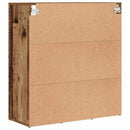 vidaXL Cipőszekrény polcokkal Öreg fa 77,5 x 30 x 83,5 cm Faanyag