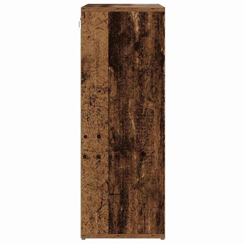 vidaXL Cipőszekrény polcokkal Régi fa 77.5 x 30 x 83.5 cm Faanyag
