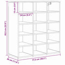 vidaXL Cipőszekrény polcokkal Öreg fa 77,5 x 30 x 83,5 cm Faanyag