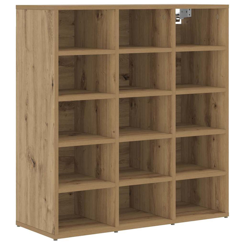 vidaXL Cipőszekrény kézműves tölgy 77.5 x 30 x 83.5 cm Faanyag