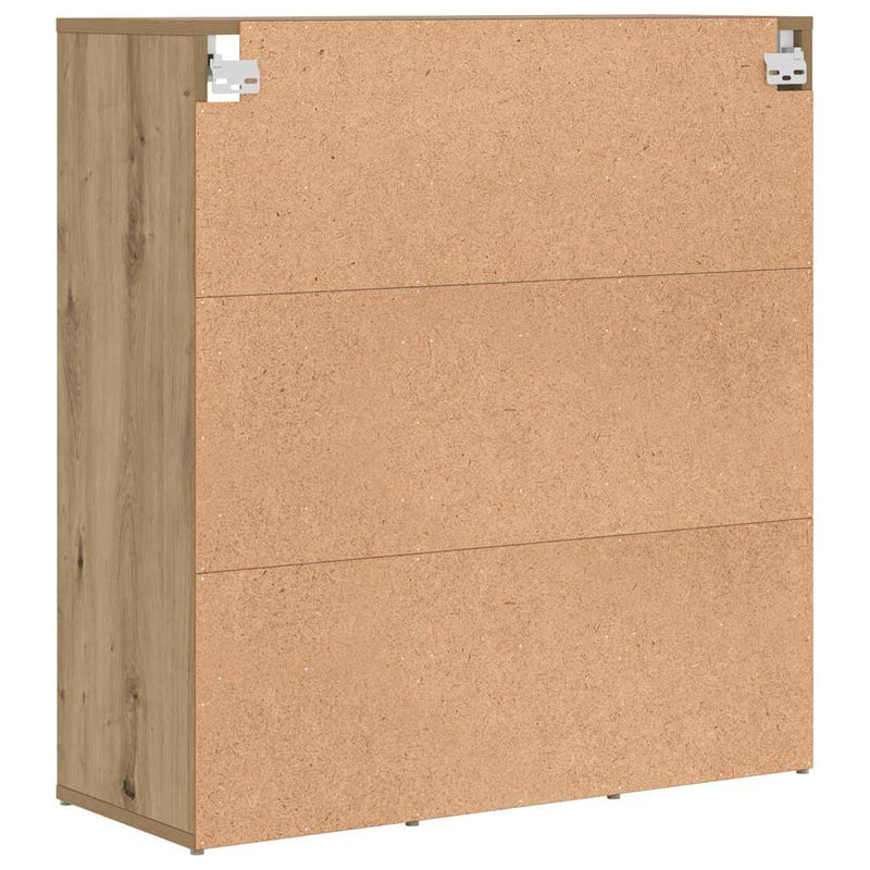 vidaXL Cipőszekrény kézműves tölgy 77.5 x 30 x 83.5 cm Faanyag