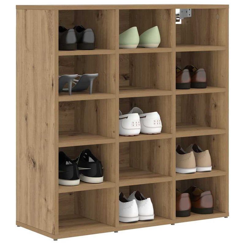 vidaXL Cipőszekrény kézműves tölgy 77.5 x 30 x 83.5 cm Faanyag
