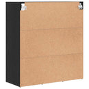 vidaXL Cipőszekrény polcokkal Fekete tölgy 77,5 x 30 x 83,5 cm Faanyag