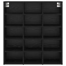 vidaXL Cipőszekrény polcokkal Fekete tölgy 77,5 x 30 x 83,5 cm Faanyag