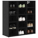 vidaXL Cipőszekrény polcokkal Fekete tölgy 77,5 x 30 x 83,5 cm Faanyag