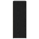 vidaXL Cipőszekrény polcokkal Fekete tölgy 77,5 x 30 x 83,5 cm Faanyag