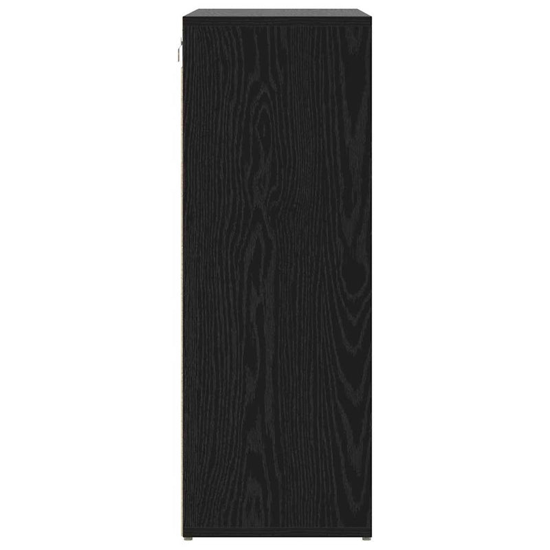vidaXL Cipőszekrény polcokkal Musta tammi 77.5 x 30 x 83.5 cm Faanyag