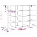 vidaXL Cipőszekrény polcokkal Öreg fa 103 x 30 x 67 cm Faanyag
