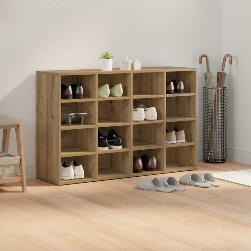 vidaXL Cipőszekrény polcokkal kézműves tölgy 103 x 30 x 67 cm Faanyag