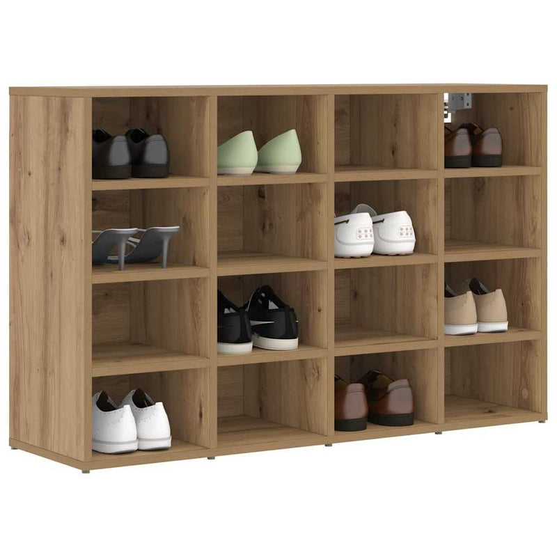 vidaXL Cipőszekrény polcokkal kézműves tölgy 103 x 30 x 67 cm Faanyag