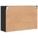 vidaXL Cipőszekrény polcokkal Fekete tölgy 103 x 30 x 67 cm Faanyag