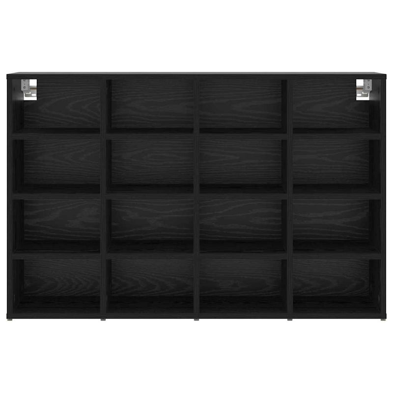 vidaXL Cipőszekrény polcokkal Musta tammi 103 x 30 x 67 cm Faanyag