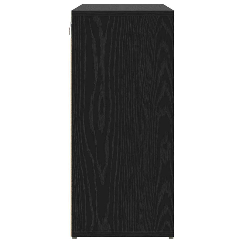 vidaXL Cipőszekrény polcokkal Musta tammi 103 x 30 x 67 cm Faanyag