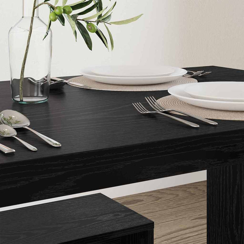 vidaXL Étkezőgarnitúra 2 pcs Musta tammi 97 x 47 x 75 cm Faanyag