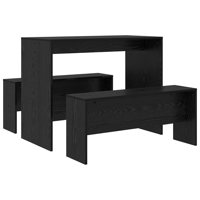 vidaXL Étkezőgarnitúra 2 pcs Musta tammi 97 x 47 x 75 cm Faanyag