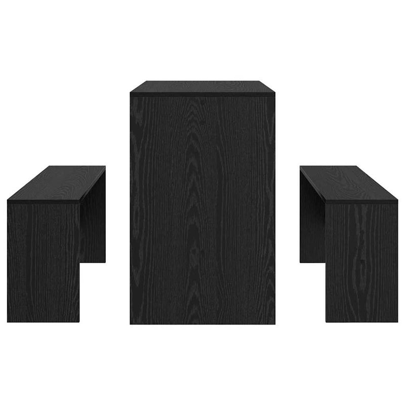 vidaXL Étkezőgarnitúra 2 pcs Musta tammi 97 x 47 x 75 cm Faanyag