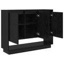 vidaXL Széf Fekete tölgy 97 x 29 x 75 cm Faanyag