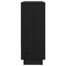 vidaXL Széf Fekete tölgy 97 x 29 x 75 cm Faanyag