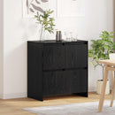 vidaXL Széf Fekete tölgy 70 x 41 x 75 cm Faanyag