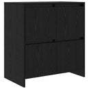 vidaXL Széf Fekete tölgy 70 x 41 x 75 cm Faanyag
