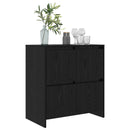 vidaXL Széf Fekete tölgy 70 x 41 x 75 cm Faanyag