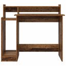 vidaXL Asztal LED -es lámpákkal Öreg fa 97 x 45 x 90 cm Faanyag