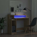 vidaXL Asztal LED -es lámpákkal Artisan tölgy 97 x 45 x 90 cm Faanyag