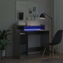 vidaXL Asztal LED -es lámpákkal Fekete tölgy 97 x 45 x 90 cm Faanyag