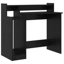vidaXL Asztal LED -es lámpákkal Fekete tölgy 97 x 45 x 90 cm Faanyag