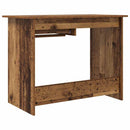 vidaXL Asztal fiókkal tárolóval Öreg fa 100 x 50 x 76 cm Faanyag