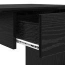 vidaXL Asztal fiókkal tárolóval Fekete tölgy 100 x 50 x 76 cm Faanyag
