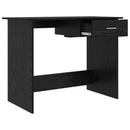vidaXL Asztal fiókkal tárolóval Fekete tölgy 100 x 50 x 76 cm Faanyag