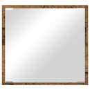 vidaXL LED Fürdőszoba Tükör tükörrel Öreg fa 40 x 37 x 8.5 cm Faanyag