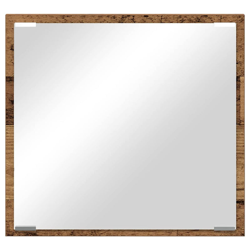 vidaXL LED Fürdőszoba Tükör tükörrel Régi fa 40 x 8,5 x 37 cm Faanyag